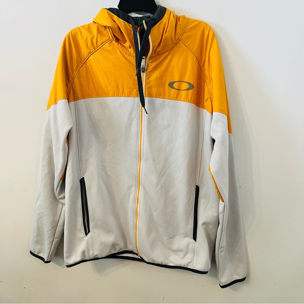 Oakley Windbreaker Jacket Mens Size L Colorblock Full Zip Fleece Lined